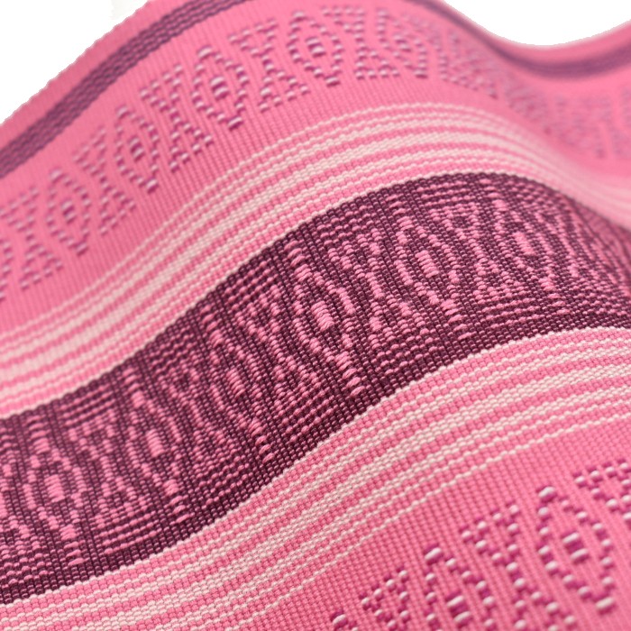 知花花織 半幅帯 ピンク×紫｜沖縄の伝統織物 花織 帯 | hanaito